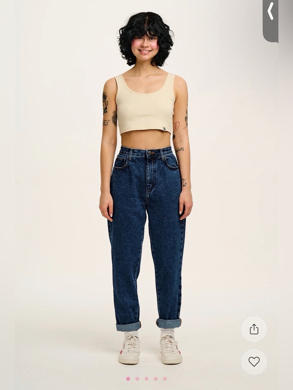 NWT Lucy & Yak Dana Mom Denim Jeans in Mid Wash